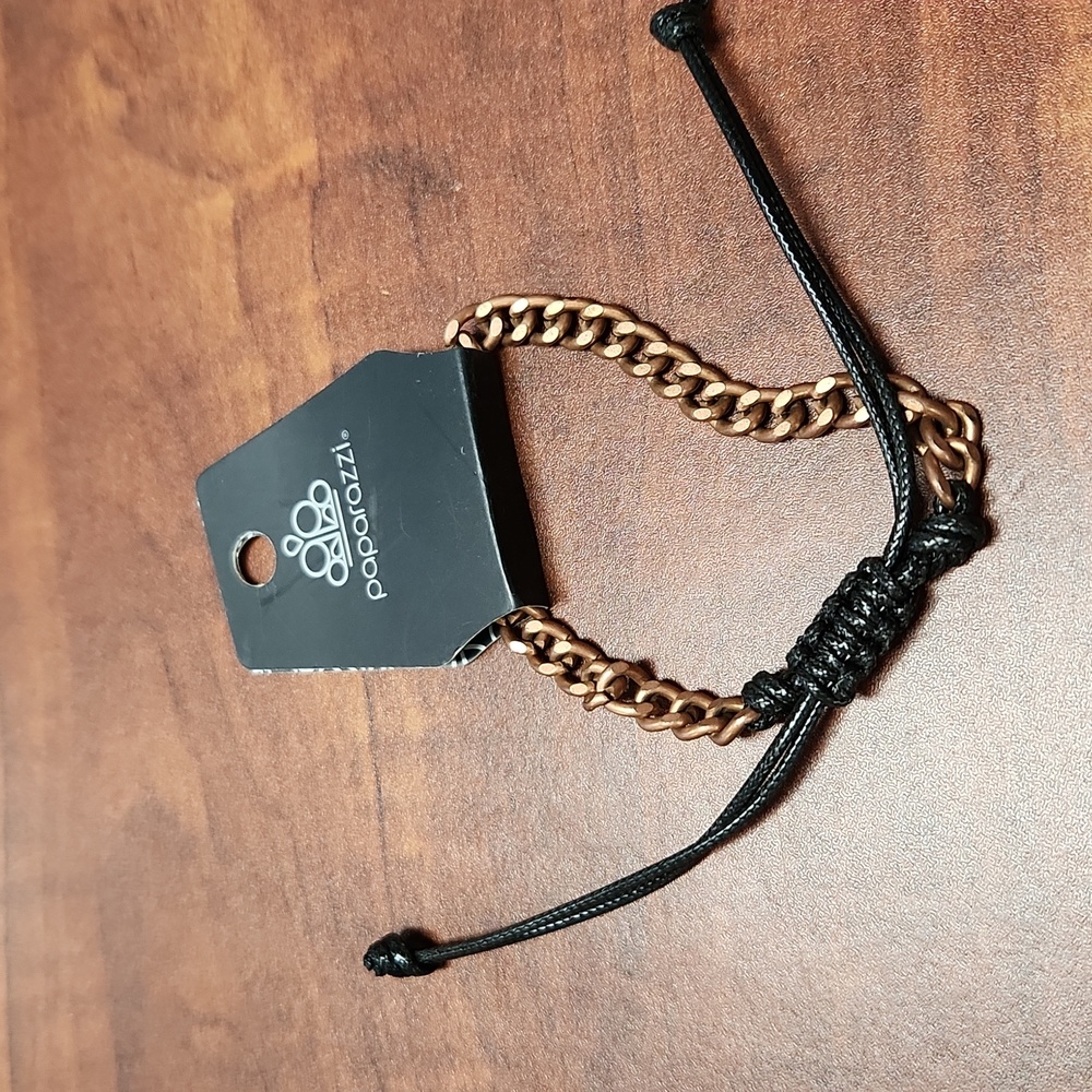 Paparazzi Copper Chain & Cord Bracelet
